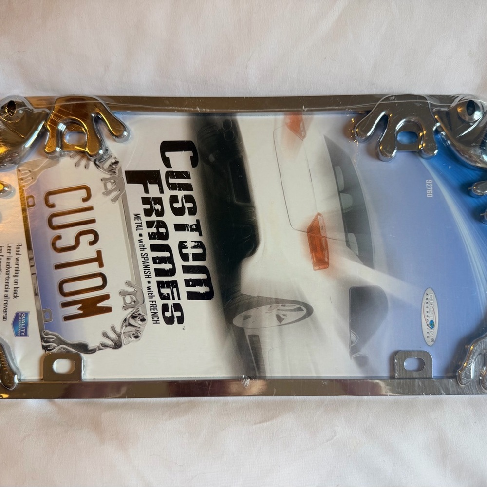 Frog Lovers - Silver Custom License Plate Frame